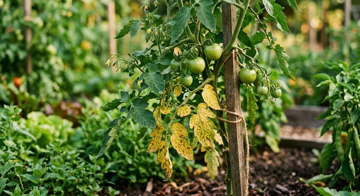 Gele bladeren bij tomaten: oorzaak en oplossing